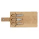 Tabla de cortar Home ESPRIT Natural Bambú Acero Inoxidable 41 x 18,3 x 2 cm (4 Piezas)