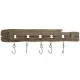 Perchero de Pared Home ESPRIT Natural Metal Madera de Paulonia 99 x 3 x 31 cm