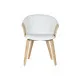 Dining Chair Home ESPRIT White Polyester Wood 60 x 57,5 x 79 cm