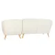 Sofá Chaise Longue DKD Home Decor Crema Madera de caucho 226 x 144 x 84 cm