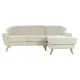 Sofá Chaise Longue DKD Home Decor Crema Madera de caucho 226 x 144 x 84 cm