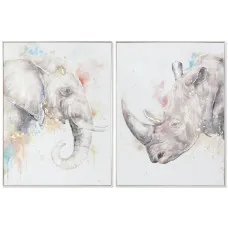 Cuadro DKD Home Decor Moderno Animales 60 x 3,5 x 80 cm (2 Unidades)
