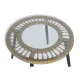 Table Set with 2 Armchairs DKD Home Decor Grey Metal Crystal synthetic rattan 55 x 55 x 47 cm