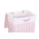 Set of Baskets DKD Home Decor Pink Polyester Children's wicker (44 x 34 x 56 cm)