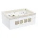 Decorative box DKD Home Decor Natural MDF White (24 x 16 x 10 cm)
