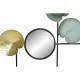 Decoración de Pared DKD Home Decor Espejo Hojas Dorado Metal Menta Oriental (45 x 3 x 30 cm)