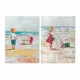 Painting DKD Home Decor Beach Boys (50 x 2,5 x 70 cm) (2 Units)