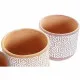Macetero DKD Home Decor Marrón Terracota Coral (14 x 14 x 12.4 cm) (3 pcs)
