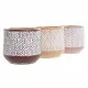 Macetero DKD Home Decor Marrón Terracota Coral (14 x 14 x 12.4 cm) (3 pcs)