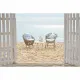 Garden chair DKD Home Decor White Multicolour Natural Metal 63 x 70 x 85 cm
