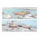 Cuadro DKD Home Decor Port 150 x 3 x 50 cm Barco Mediterráneo (2 Unidades)
