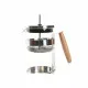 Cafetera de Émbolo DKD Home Decor Natural Plateado Acero Inoxidable Vidrio de Borosilicato (16 x 9 x 18,5 cm) (600 ml)