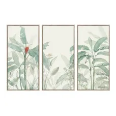 Painting Home ESPRIT Green Beige Tropical 180 x 4 x 120 cm (3 Pieces)