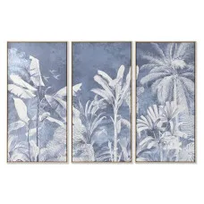 Painting Home ESPRIT Blue Palms Tropical 180 x 4 x 120 cm (3 Pieces)