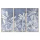 Cuadro Home ESPRIT Azul Palmeras Tropical 180 x 4 x 120 cm (3 Piezas)