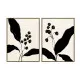 Cuadro Home ESPRIT Negro Beige Flor Urbano 75 x 4 x 100 cm (2 Unidades)