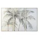 Cuadro Home ESPRIT Verde Palmeras Tropical 180 x 4 x 120 cm (3 Piezas)