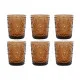 Set de Vasos Home ESPRIT Ambar Cristal (6 Unidades)