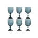 Set de Copas Home ESPRIT Azul Cristal 8,8 x 8,8 x 16,3 cm (6 Unidades)