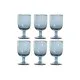 Set of cups Home ESPRIT Blue Crystal 300 ml 8 x 8 x 14 cm (6 Units)