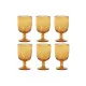 Set de Copas Home ESPRIT Ambar Cristal 300 ml 8 x 8 x 14 cm (6 Unidades)