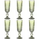 Set de Copas Home ESPRIT Verde Cristal 6 x 6 x 18,4 cm (6 Unidades)