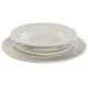Tableware Home ESPRIT White Porcelain Stripes 27 x 27 x 2 cm 18 Pieces