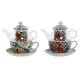 Teapot Home ESPRIT Blue White Crystal Porcelain (2 Units)