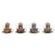 Teapot Home ESPRIT Yellow Red Crystal Porcelain 1 L (4 Units)