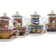 Teapot Home ESPRIT Yellow Red Crystal Porcelain 1 L (4 Units)