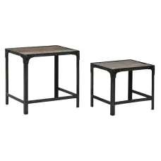 Set of 2 tables Home ESPRIT Natural 48 x 36 x 45 cm