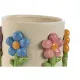 Macetero Home ESPRIT Multicolor Crema Dolomita Flores 20 x 20 x 18 cm