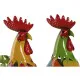 Decorative Figure Home ESPRIT Multicolour Rooster 37 X 15,5 X 44,5 cm (2 Units)