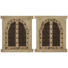 Wall Decoration Home ESPRIT Beige Natural Window 45 X 5 X 51 cm