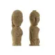 Figura Decorativa Home ESPRIT Natural 7,5 x 7,5 x 50 cm Estatua (2 Piezas)
