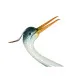 Decorative Figure Home ESPRIT Yellow Blue White Oriental Heron 41 X 18,5 X 104,5 cm (2 Units)