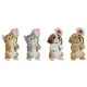 Decorative Figure Home ESPRIT Multicolour animals 10,5 X 9 X 18,5 cm (4 Units)