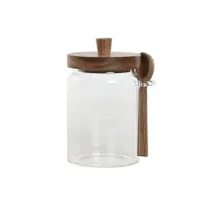 Tin Home ESPRIT Brown Transparent Acacia Borosilicate Glass 650 ml