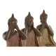 Figura Decorativa Home ESPRIT Naranja Coral Lima Resina Buda Oriental 9 x 6 x 13 cm (3 Unidades)