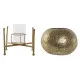 Portavelas Home ESPRIT Dorado Metal Cristal 24 x 24 x 20 cm
