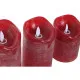 LED Candle Home ESPRIT Red 26,5 x 8 x 17 cm (3 Pieces)