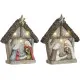 Christmas nativity set Home ESPRIT Green Grey Magnesium 27,5 x 10,5 x 34,5 cm (2 Units)