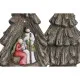 Belén de Navidad Home ESPRIT Verde Gris Magnesio 23 x 13,5 x 45 cm (2 Unidades)