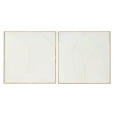 Painting Home ESPRIT White Modern Scandinavian 100 x 4 x 100 cm (2 Units)