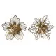 Wall Decoration Home ESPRIT Golden Modern Flower 51 x 6 x 51 cm (2 Units)