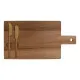 Tabla de cortar Home ESPRIT Acero Inoxidable Acacia 38 x 20 x 1,5 cm (3 Piezas)