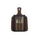 Tabla de cortar Home ESPRIT Acero Inoxidable Acacia 30 x 21,5 x 1,5 cm (4 Piezas)