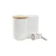 Bath Set Home ESPRIT White Natural Bamboo polystyrene 7 x 7 x 16 cm