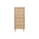 Cajonera Home ESPRIT Natural Ratán Madera de Paulonia 40 x 30 x 104 cm