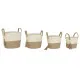 Basket set Home ESPRIT Natural Light brown Jute Modern 40 x 40 x 41 cm